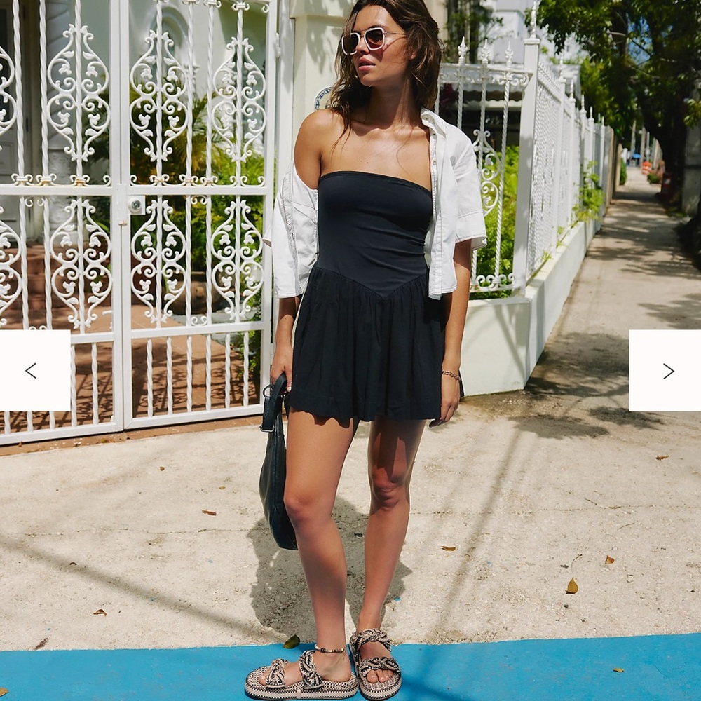 Free People Onda Drop-Waist Tube Mini Dress NWT